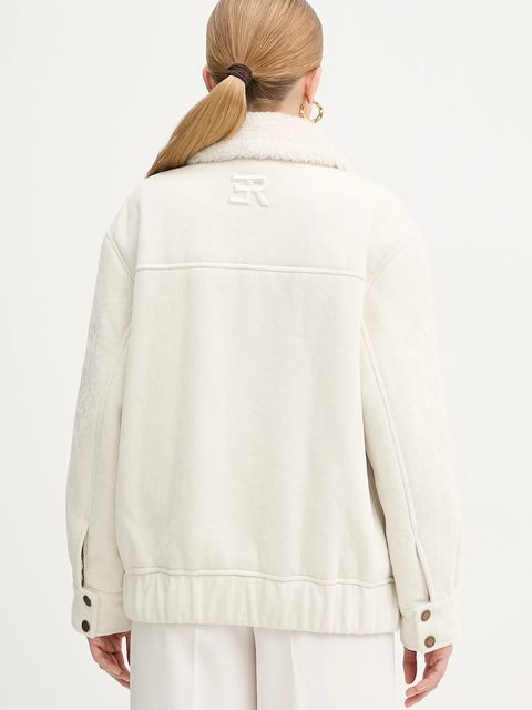 ERMANNO Firenze kurtka sztruksowa kolor beżowy przejściowa 57TD034E91