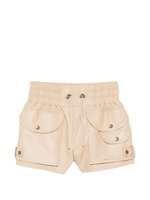Balmain leather shorts - Neutrals - zdjęcie produktu nr 1