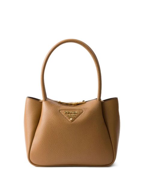 Prada small leather tote bag - Brown - zdjęcie produktu nr 1