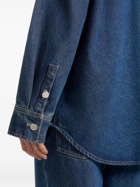 Manière De Voir Joy pocket button overshirt - Blue