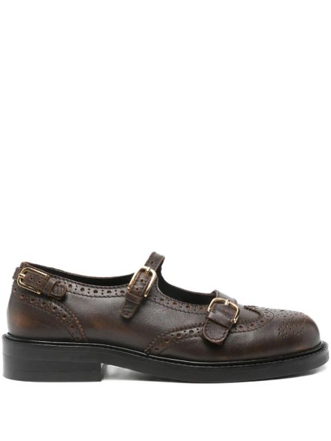 SANDRO brogue buckle loafers - Brown - zdjęcie produktu nr 1