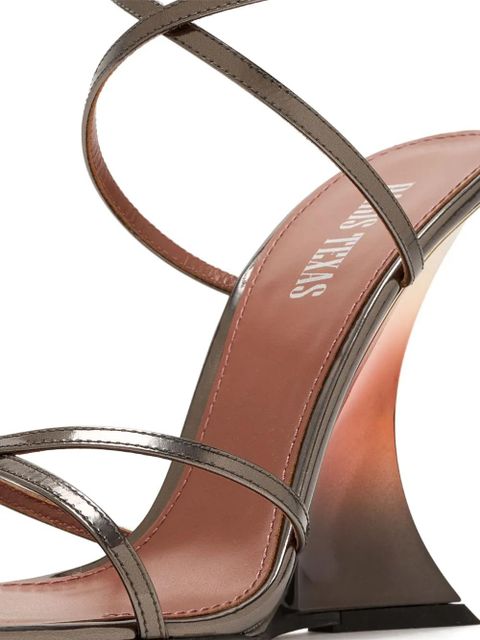 Paris Texas 105mm Nina leather sandals - Grey