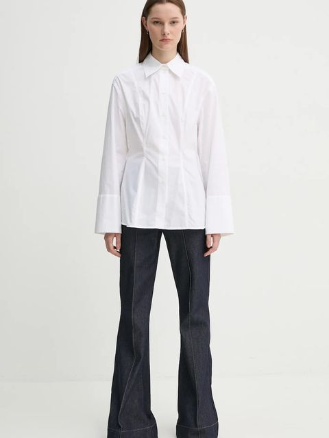 Day Birger et Mikkelsen koszula bawełniana Olivier damska kolor beżowy regular z kołnierzykiem klasycznym DAY65243545