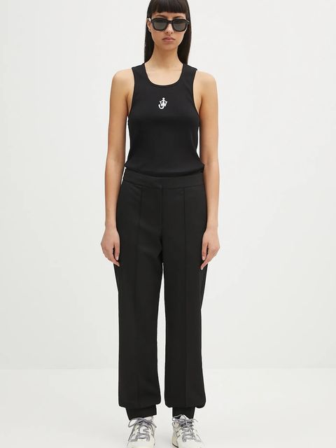 Samsoe Samsoe spodnie Saneem damskie kolor czarny proste high waist F25100156