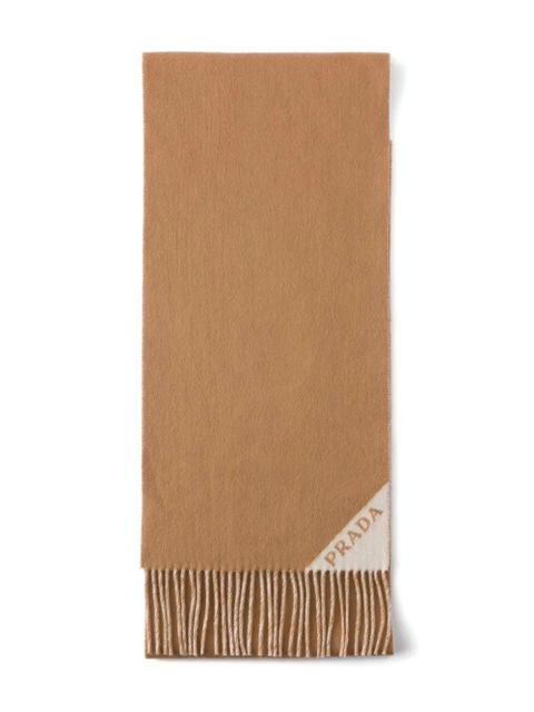 Prada fringe-detail scarf - Brown - zdjęcie produktu nr 1