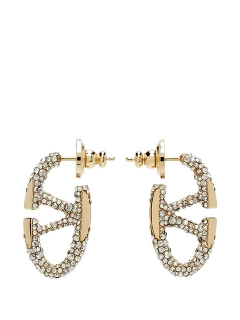 Valentino Garavani studded logo earrings - Gold - zdjęcie produktu nr 2