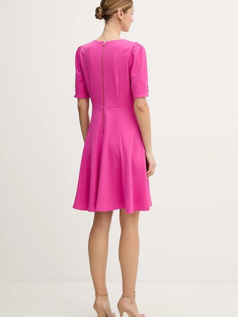 Dkny sukienka kolor fioletowy mini rozkloszowana DD6A127A