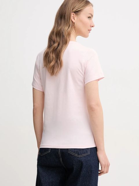 HUGO Blue t-shirt bawełniany damski kolor różowy 50513667 - zdjęcie produktu nr 2