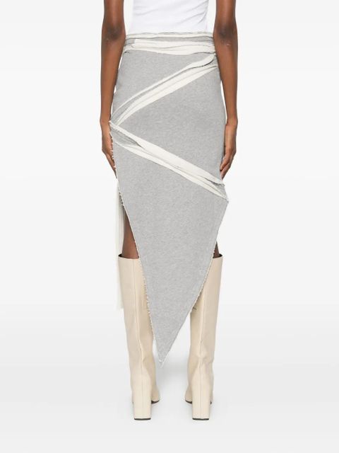 The Attico asymmetric midi skirt - Grey