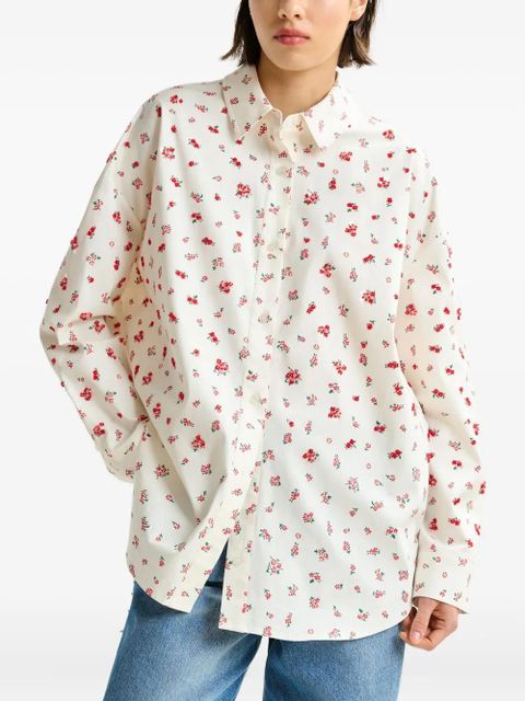 Essentiel Antwerp cotton floral shirt - White