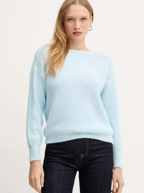 Morgan sweter z domieszką wełny MREINE damski kolor niebieski MREINE - zdjęcie produktu nr 1