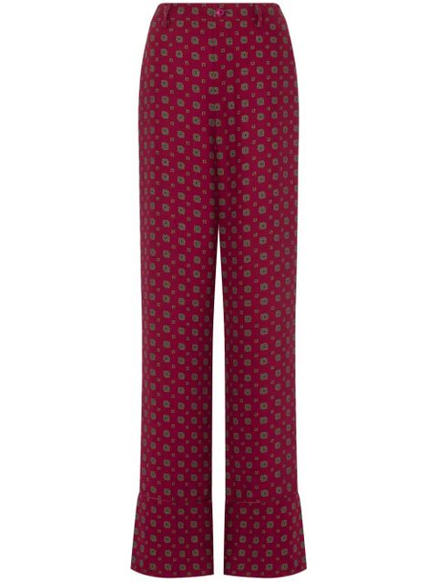 Moschino geometric-print trousers - Red - zdjęcie produktu nr 1