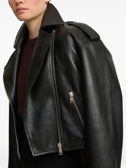 Yves Salomon lambskin biker jacket - Black - zdjęcie produktu nr 2