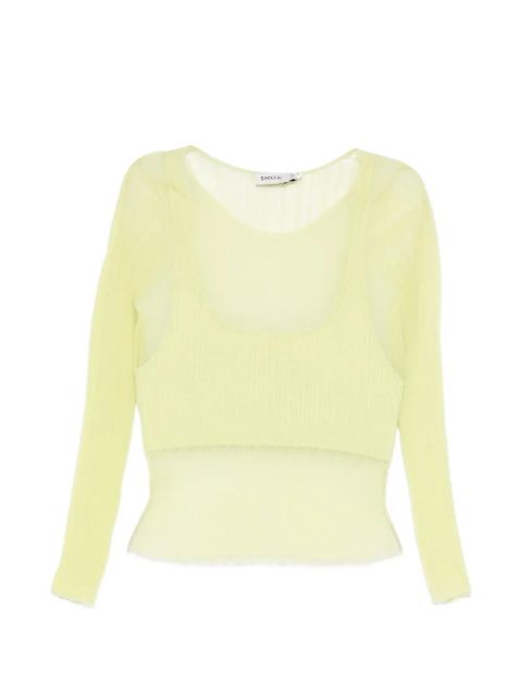 Simkhai long-sleeve sheer top - Green - zdjęcie produktu nr 1