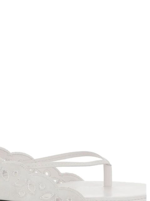 Jacquemus lace up flat shoes - White