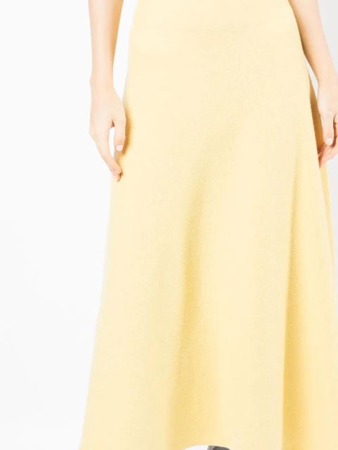Jil Sander knitted midi A-Line skirt - Yellow
