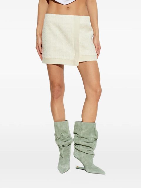 Balmain tweed wrap mini skirt - Neutrals