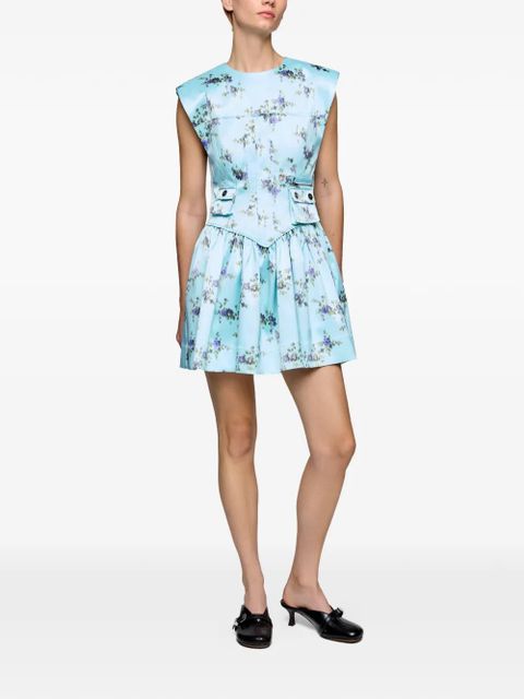 GANNI floral-print mini dress - Blue - zdjęcie produktu nr 2