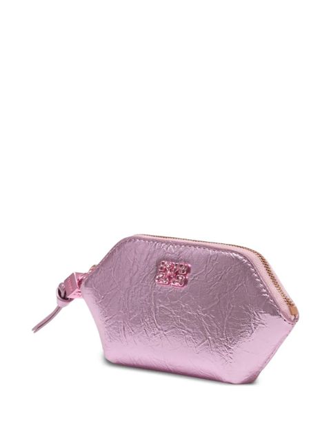 GANNI crushed-effect purse - Pink - zdjęcie produktu nr 2