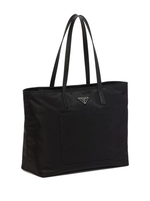 Prada Re-Nylon embroidered tote bag - Black