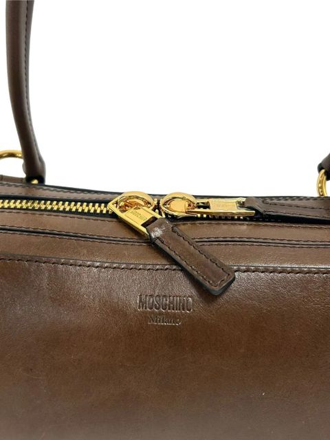 Moschino adjustable detachable strap shoulder bag - Brown
