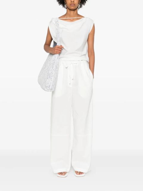 Paris Georgia Uma drawstring trousers - White - zdjęcie produktu nr 2