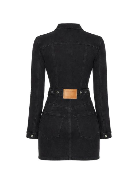 Alexander Wang buttoned collared mini dress - Black - zdjęcie produktu nr 2