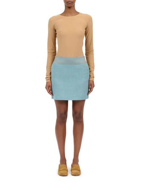 MM6 Maison Margiela two-tone wool mini skirt - Blue - zdjęcie produktu nr 2
