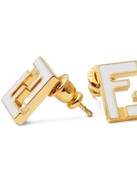 FENDI ff motif stud earrings - Gold - zdjęcie produktu nr 2