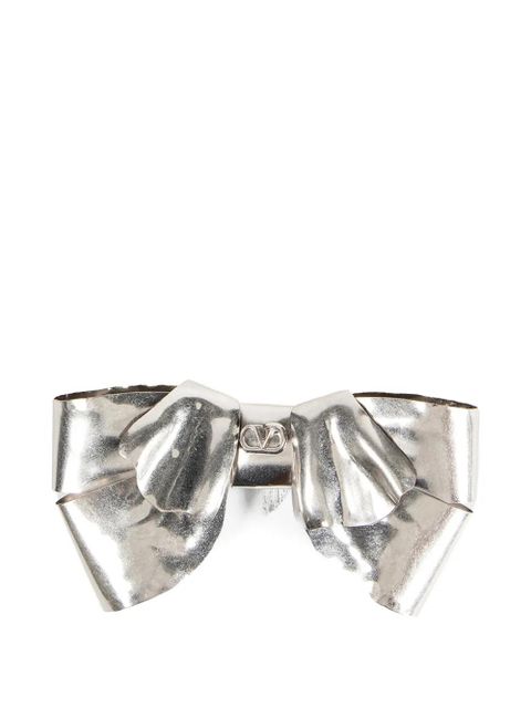 Valentino Garavani Trop Chou bow brooch - Silver - zdjęcie produktu nr 1