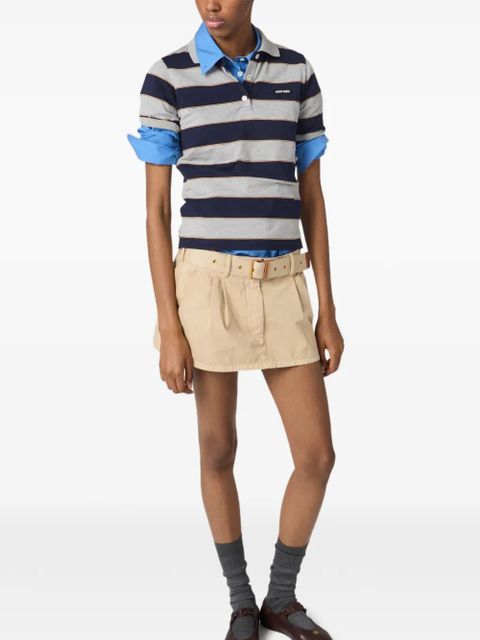 Miu Miu welt-pocket mini skirt - Neutrals