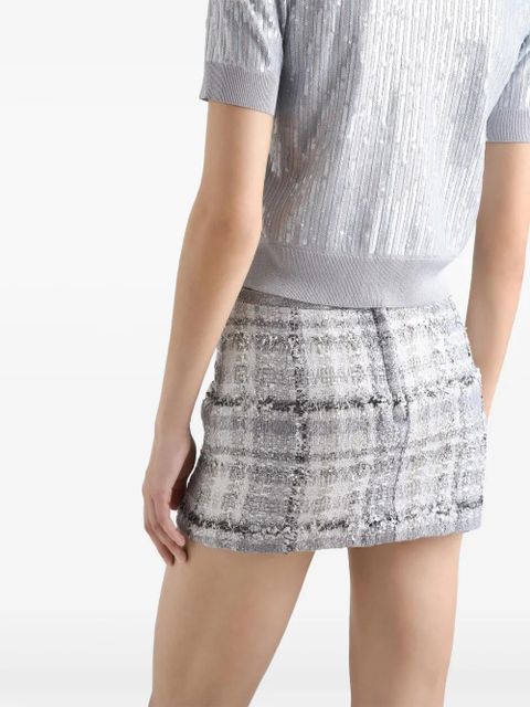 Dolce & Gabbana tweed mini skirt - Grey
