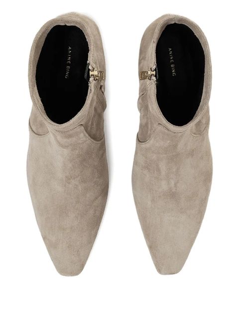 ANINE BING 43mm Freya pointed ankle boots - Neutrals