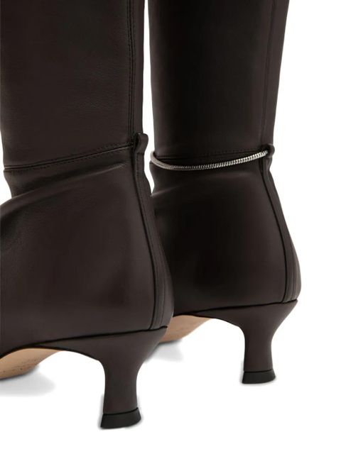BY FAR Kitten Stretch Stevie leather boots - Brown