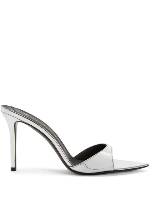 Giuseppe Zanotti 70mm Intriigo leather sandals - Silver - zdjęcie produktu nr 1