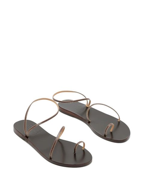 Ancient Greek Sandals Eleftheria stitched sandals - Brown