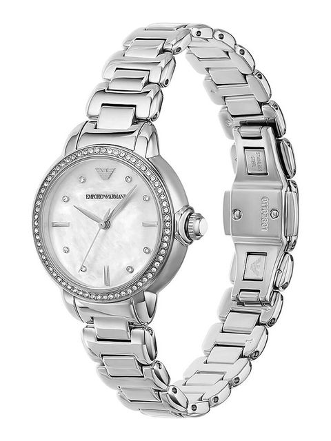 Emporio Armani zegarek damski kolor srebrny