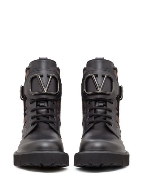 Valentino Garavani 35mm VLogo Signature combat boots - Black