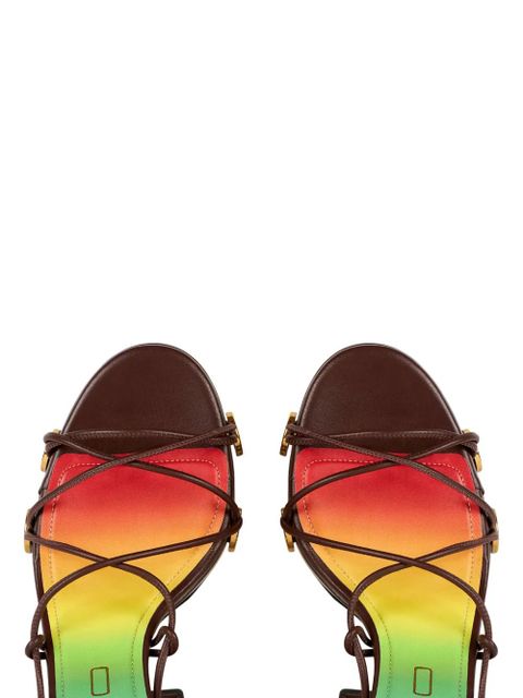 ETRO tie-fastening platform sandals - Brown