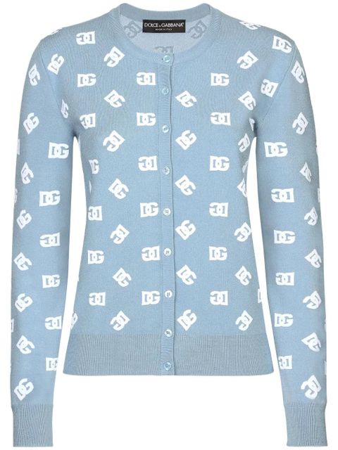 Dolce & Gabbana DNA logo print cardigan - Blue - zdjęcie produktu nr 1