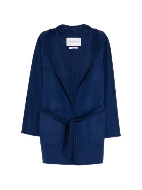 Max Mara hooded belted coat - Blue - zdjęcie produktu nr 1