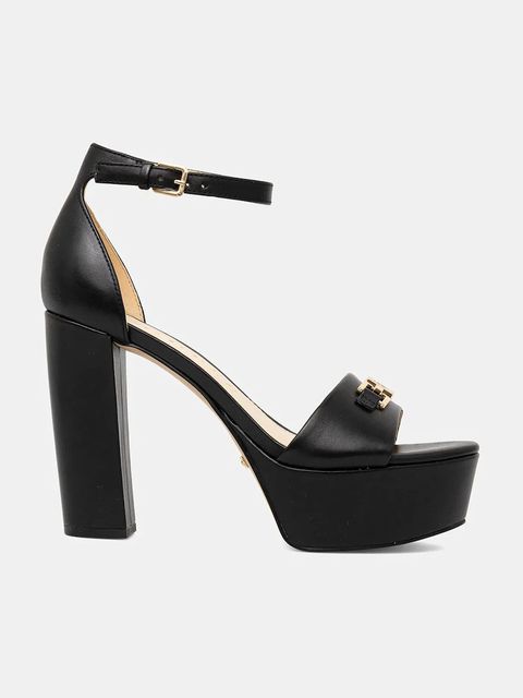 Guess sandały skórzane SETTLE kolor czarny FLJSET LEA03