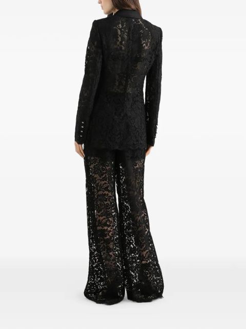 Dolce & Gabbana double-breasted lace blazer - Black