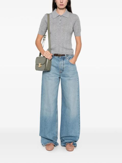 SANDRO short-sleeves polo top - Grey