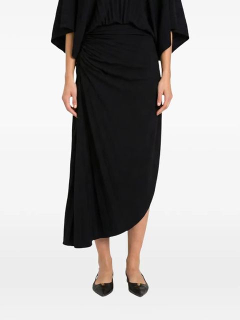 TWINSET gathered slit midi skirt - Black - zdjęcie produktu nr 2