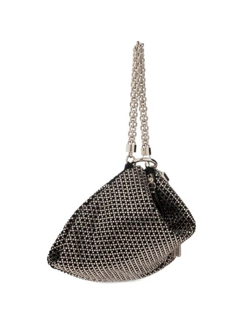 Jimmy Choo Callie crystal-embellished clutch bag - Black