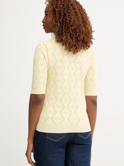 Morgan T-shirt swetrowy damski z wiskozą - zdjęcie produktu nr 1