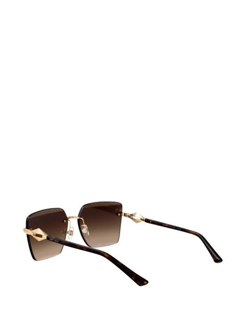 Jimmy Choo geometric-frame sunglasses - Gold