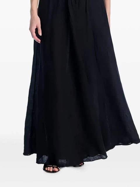 Johanna Ortiz linen-cotton blend maxi A-line skirt - Black