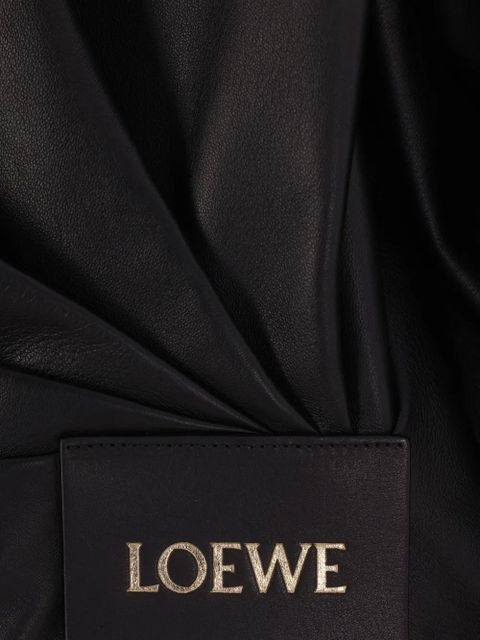 LOEWE draped leather jacket - Black
